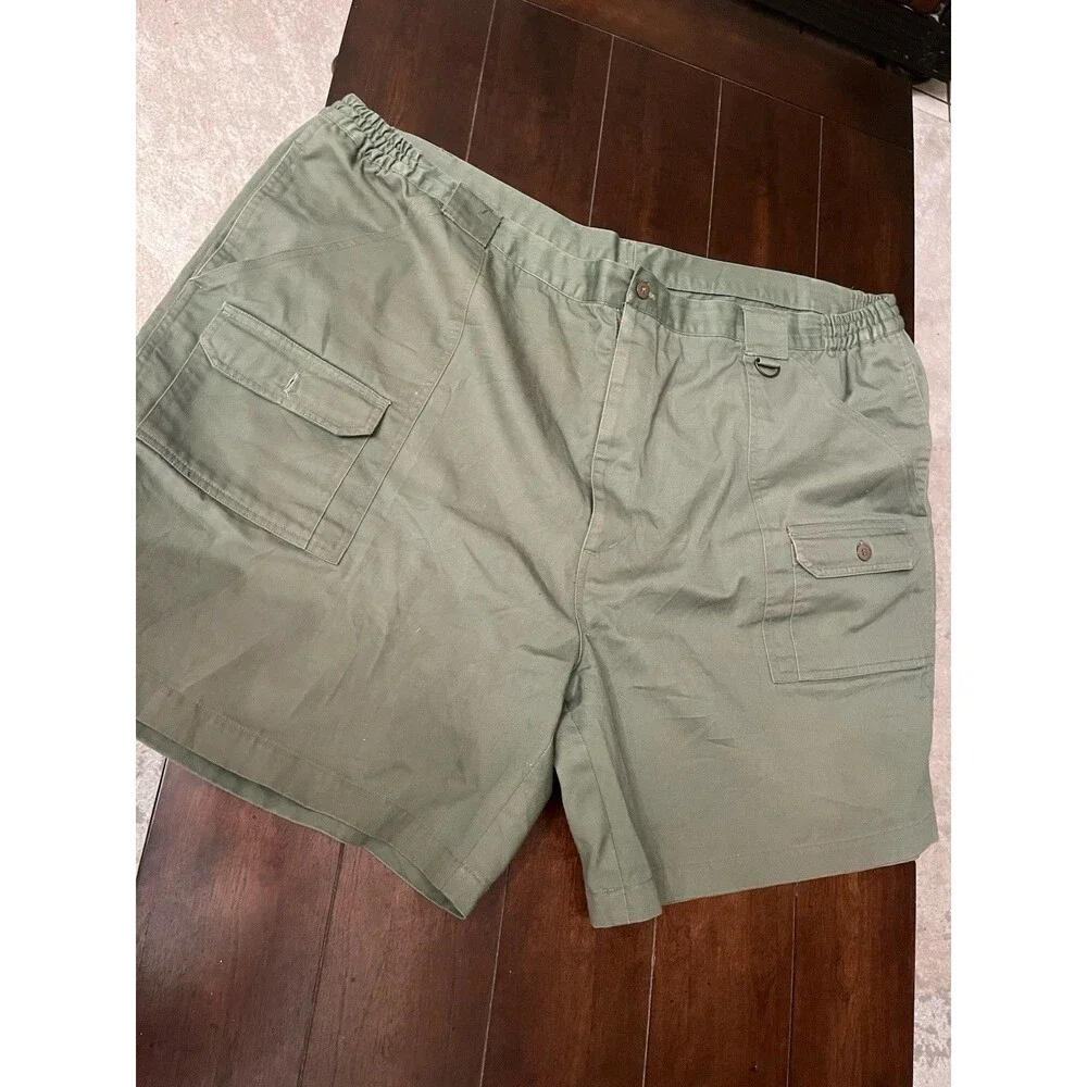 Haband Vintage Polyester Chino Dress Shorts Men's‎ 48 Khaki